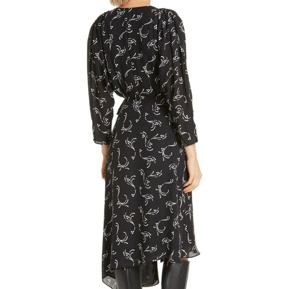 Joie Acantha Asymmetrical Wrap Silk Dress - Picture 3 of 5